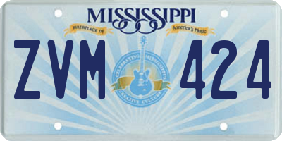 MS license plate ZVM424