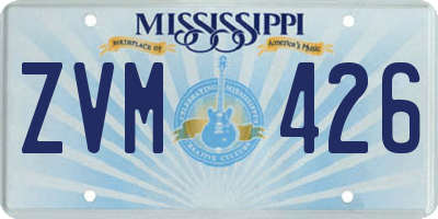 MS license plate ZVM426