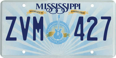 MS license plate ZVM427