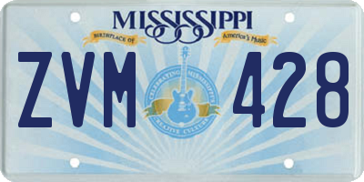 MS license plate ZVM428