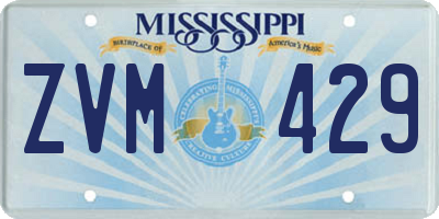 MS license plate ZVM429
