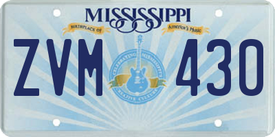 MS license plate ZVM430