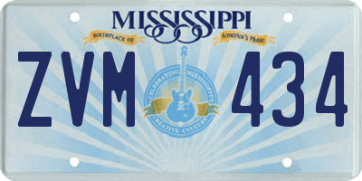 MS license plate ZVM434