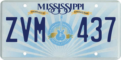 MS license plate ZVM437