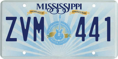 MS license plate ZVM441