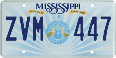 MS license plate ZVM447