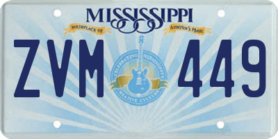 MS license plate ZVM449