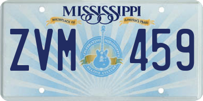 MS license plate ZVM459