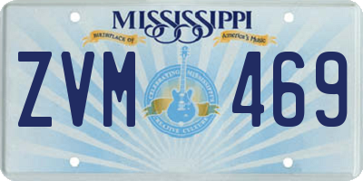 MS license plate ZVM469