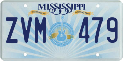 MS license plate ZVM479