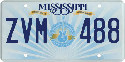 MS license plate ZVM488