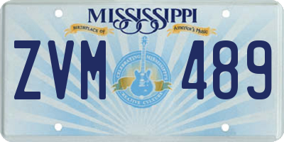 MS license plate ZVM489