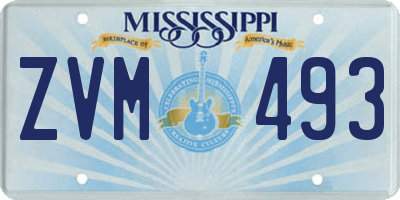 MS license plate ZVM493
