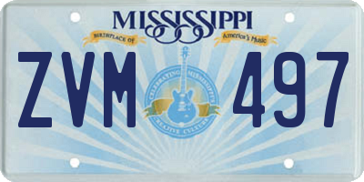 MS license plate ZVM497