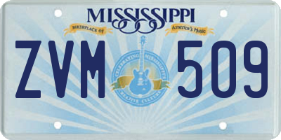MS license plate ZVM509