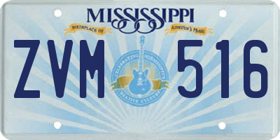 MS license plate ZVM516