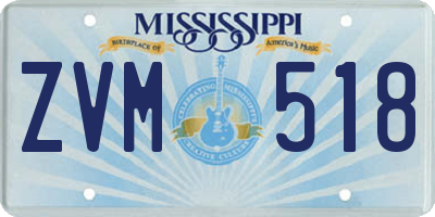 MS license plate ZVM518
