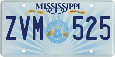 MS license plate ZVM525