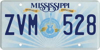MS license plate ZVM528