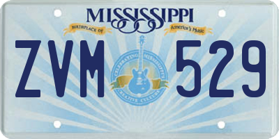 MS license plate ZVM529