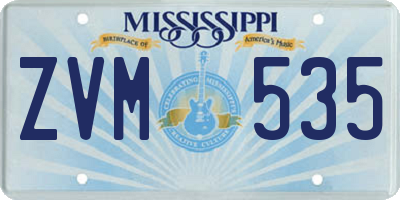 MS license plate ZVM535