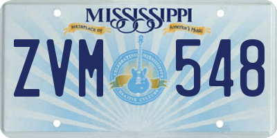 MS license plate ZVM548