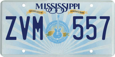 MS license plate ZVM557