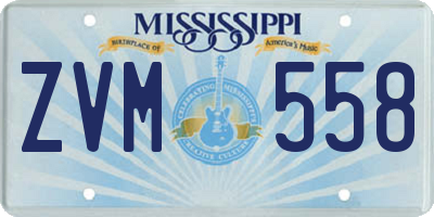 MS license plate ZVM558