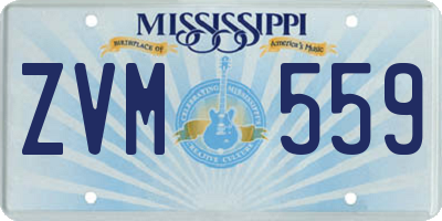 MS license plate ZVM559