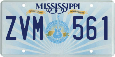 MS license plate ZVM561
