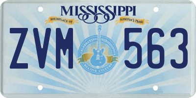 MS license plate ZVM563