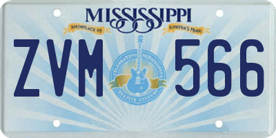 MS license plate ZVM566