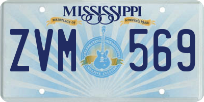 MS license plate ZVM569