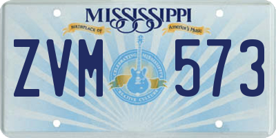 MS license plate ZVM573