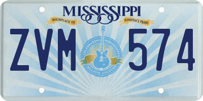MS license plate ZVM574