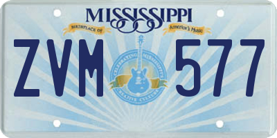 MS license plate ZVM577