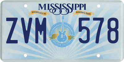 MS license plate ZVM578