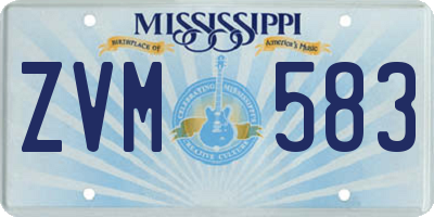 MS license plate ZVM583
