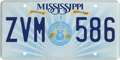 MS license plate ZVM586