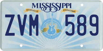 MS license plate ZVM589