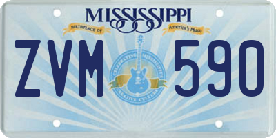 MS license plate ZVM590