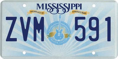 MS license plate ZVM591