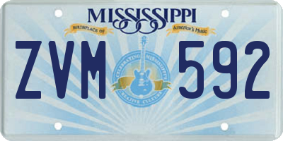 MS license plate ZVM592