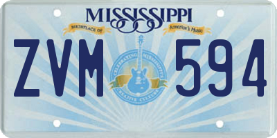 MS license plate ZVM594
