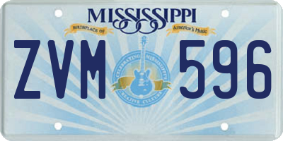MS license plate ZVM596