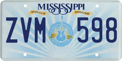 MS license plate ZVM598