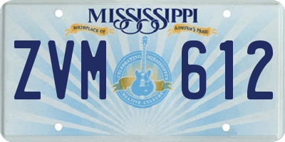 MS license plate ZVM612