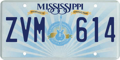 MS license plate ZVM614