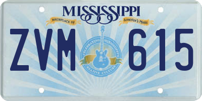 MS license plate ZVM615