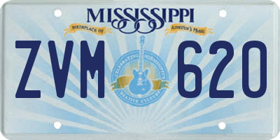 MS license plate ZVM620